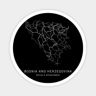 Bosnia and Herzegovina Road Map Magnet